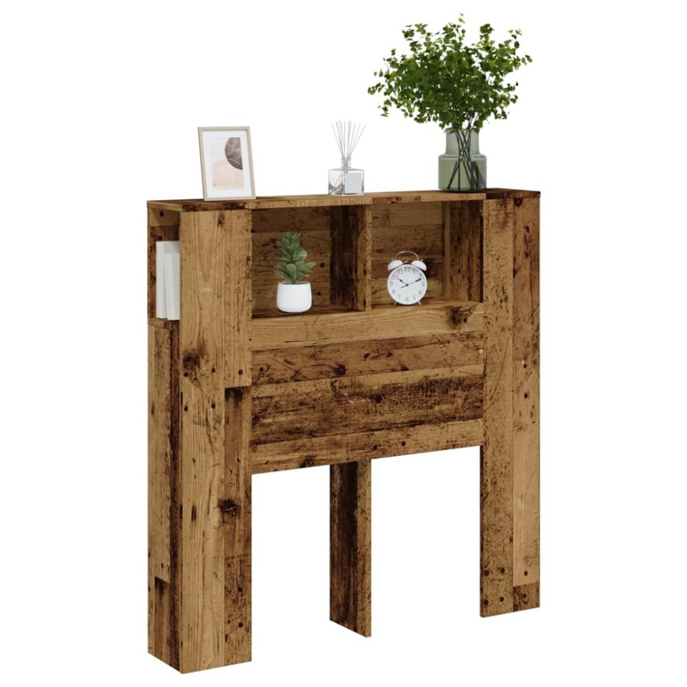 vidaXL Tăblie pat cu dulap, lemn vechi 100x18,5x102,5 cm lemn prelucrat