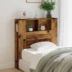 vidaXL Tăblie pat cu dulap, lemn vechi 100x18,5x102,5 cm lemn prelucrat vidaXL Tăblie pat cu dulap, lemn vechi 100x18,5x102,5 cm lemn prelucrat