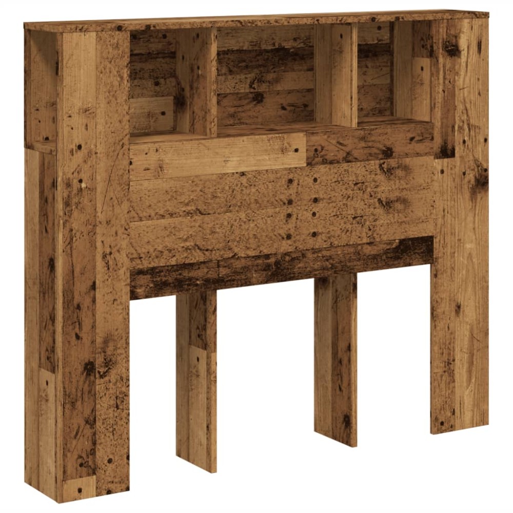 vidaXL Tăblie pat cu dulap, lemn vechi 120x19x104,5 cm lemn prelucrat