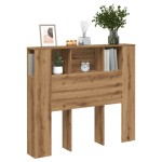 vidaXL Tăblie pat dulap stejar artizanal 120x19x104,5cm lemn prelucrat vidaXL Tăblie pat dulap stejar artizanal 120x19x104,5cm lemn prelucrat