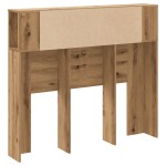 vidaXL Tăblie pat dulap stejar artizanal 120x19x104,5cm lemn prelucrat vidaXL Tăblie pat dulap stejar artizanal 120x19x104,5cm lemn prelucrat