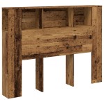vidaXL Tăblie pat cu dulap lemn vechi 140x18,5x102,5 cm lemn prelucrat vidaXL Tăblie pat cu dulap lemn vechi 140x18,5x102,5 cm lemn prelucrat
