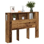 vidaXL Tăblie pat cu dulap lemn vechi 140x18,5x102,5 cm lemn prelucrat vidaXL Tăblie pat cu dulap lemn vechi 140x18,5x102,5 cm lemn prelucrat