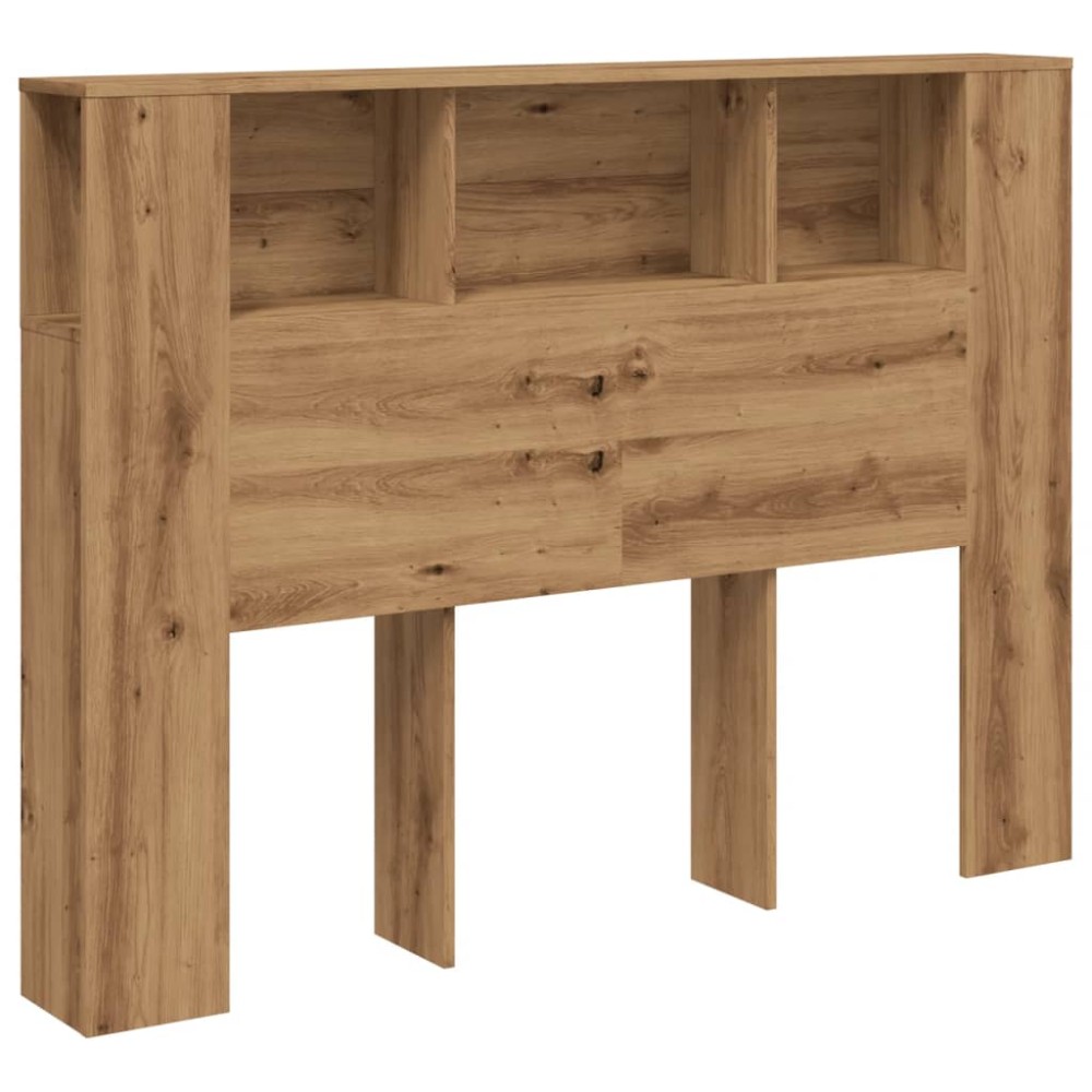 vidaXL Tăblie pat dulap stejar artizanal 140x18,5x102,5 cm lemn