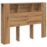 vidaXL Tăblie pat dulap stejar artizanal 140x18,5x102,5 cm lemn vidaXL Tăblie pat dulap stejar artizanal 140x18,5x102,5 cm lemn