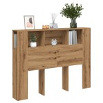 vidaXL Tăblie pat dulap stejar artizanal 140x18,5x102,5 cm lemn vidaXL Tăblie pat dulap stejar artizanal 140x18,5x102,5 cm lemn