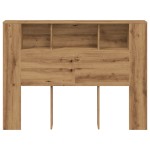 vidaXL Tăblie pat dulap stejar artizanal 140x18,5x102,5 cm lemn vidaXL Tăblie pat dulap stejar artizanal 140x18,5x102,5 cm lemn