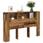 vidaXL Tăblie pat cu dulap lemn vechi 160x18,5x103,5 cm lemn prelucrat vidaXL Tăblie pat cu dulap lemn vechi 160x18,5x103,5 cm lemn prelucrat