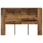 vidaXL Tăblie pat cu dulap lemn vechi 160x18,5x103,5 cm lemn prelucrat vidaXL Tăblie pat cu dulap lemn vechi 160x18,5x103,5 cm lemn prelucrat
