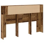 vidaXL Tăblie pat cu dulap lemn vechi 160x18,5x103,5 cm lemn prelucrat vidaXL Tăblie pat cu dulap lemn vechi 160x18,5x103,5 cm lemn prelucrat