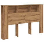 vidaXL Tăblie pat dulap stejar artizanal 160x18,5x103,5 cm lemn vidaXL Tăblie pat dulap stejar artizanal 160x18,5x103,5 cm lemn
