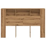 vidaXL Tăblie pat dulap stejar artizanal 160x18,5x103,5 cm lemn vidaXL Tăblie pat dulap stejar artizanal 160x18,5x103,5 cm lemn