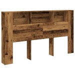 vidaXL Tăblie pat cu dulap lemn vechi 180x18,5x102,5 cm lemn prelucrat vidaXL Tăblie pat cu dulap lemn vechi 180x18,5x102,5 cm lemn prelucrat