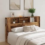 vidaXL Tăblie pat cu dulap lemn vechi 180x18,5x102,5 cm lemn prelucrat vidaXL Tăblie pat cu dulap lemn vechi 180x18,5x102,5 cm lemn prelucrat