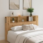 vidaXL Tăblie pat/dulap lemn artizanal 180x18,5x102,5cm lemn prelucrat vidaXL Tăblie pat/dulap lemn artizanal 180x18,5x102,5cm lemn prelucrat