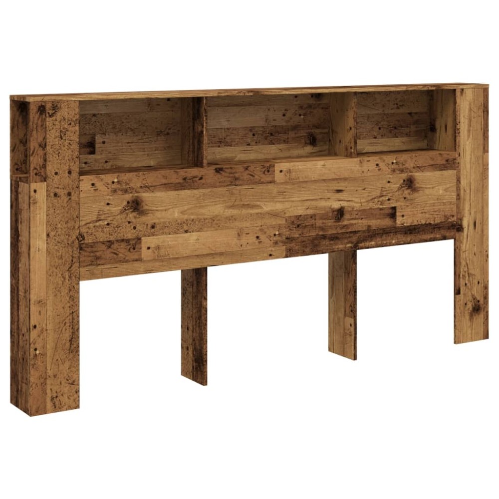 vidaXL Tăblie pat cu dulap lemn vechi 200x18,5x102,5 cm lemn prelucrat