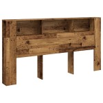 vidaXL Tăblie pat cu dulap lemn vechi 200x18,5x102,5 cm lemn prelucrat vidaXL Tăblie pat cu dulap lemn vechi 200x18,5x102,5 cm lemn prelucrat