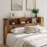 vidaXL Tăblie pat cu dulap lemn vechi 200x18,5x102,5 cm lemn prelucrat vidaXL Tăblie pat cu dulap lemn vechi 200x18,5x102,5 cm lemn prelucrat
