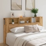 vidaXL Tăblie pat/dulap lemn artizanal 200x18,5x102,5cm lemn prelucrat vidaXL Tăblie pat/dulap lemn artizanal 200x18,5x102,5cm lemn prelucrat