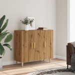 vidaXL Dulap, stejar artizanal, 90x34x80 cm, lemn prelucrat