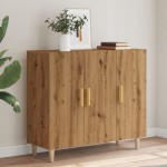 vidaXL Dulap, stejar artizanal, 90x34x80 cm, lemn prelucrat