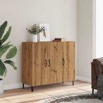 vidaXL Dulap, stejar artizanal, 90x34x80 cm, lemn prelucrat