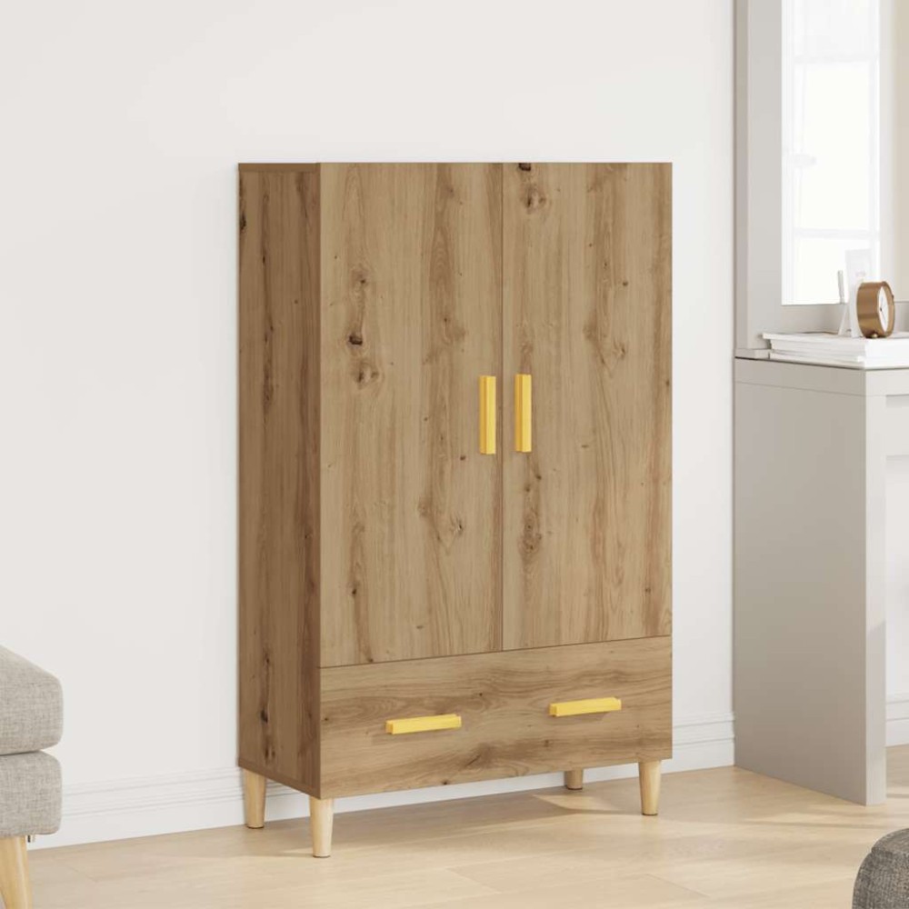 vidaXL Dulap înalt, Stejar artizanal, 70x31x115 cm, lemn compozit