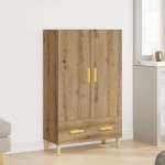 vidaXL Dulap înalt, Stejar artizanal, 70x31x115 cm, lemn compozit