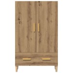 vidaXL Dulap înalt, Stejar artizanal, 70x31x115 cm, lemn compozit