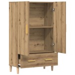 vidaXL Dulap înalt, Stejar artizanal, 70x31x115 cm, lemn compozit
