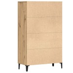 vidaXL Dulap înalt, Stejar artizanal, 70x31x115 cm, lemn compozit