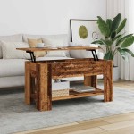 vidaXL Măsuță de cafea, Lemn vechi, 101x49x52 cm, lemn prelucrat vidaXL Măsuță de cafea, Lemn vechi, 101x49x52 cm, lemn prelucrat