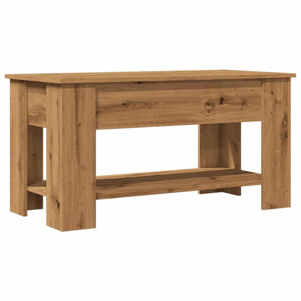 vidaXL Măsuță de cafea, stejar artizanal, 101x49x52 cm, lemn prelucrat