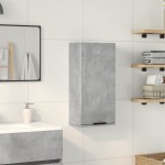 vidaXL Dulap de baie montat pe perete, gri beton, 32x20x67 cm