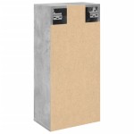 vidaXL Dulap de baie montat pe perete, gri beton, 32x20x67 cm