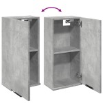 vidaXL Dulap de baie montat pe perete, gri beton, 32x20x67 cm