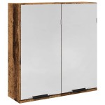 vidaXL Dulap cu oglindă de baie lemn vechi 64x20x66,5 cm lemn de lemn vidaXL Dulap cu oglindă de baie lemn vechi 64x20x66,5 cm lemn de lemn
