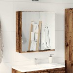 vidaXL Dulap cu oglindă de baie lemn vechi 64x20x66,5 cm lemn de lemn vidaXL Dulap cu oglindă de baie lemn vechi 64x20x66,5 cm lemn de lemn