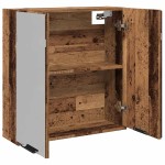 vidaXL Dulap cu oglindă de baie lemn vechi 64x20x66,5 cm lemn de lemn vidaXL Dulap cu oglindă de baie lemn vechi 64x20x66,5 cm lemn de lemn