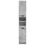vidaXL Dulap de baie, gri beton, 32x34x188,5 cm, lemn compozit
