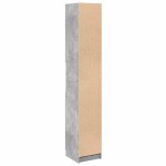 vidaXL Dulap de baie, gri beton, 32x34x188,5 cm, lemn compozit