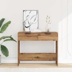 vidaXL Măsuță consolă, stejar artizanal,90x36x75 cm, lemn prelucrat vidaXL Măsuță consolă, stejar artizanal,90x36x75 cm, lemn prelucrat