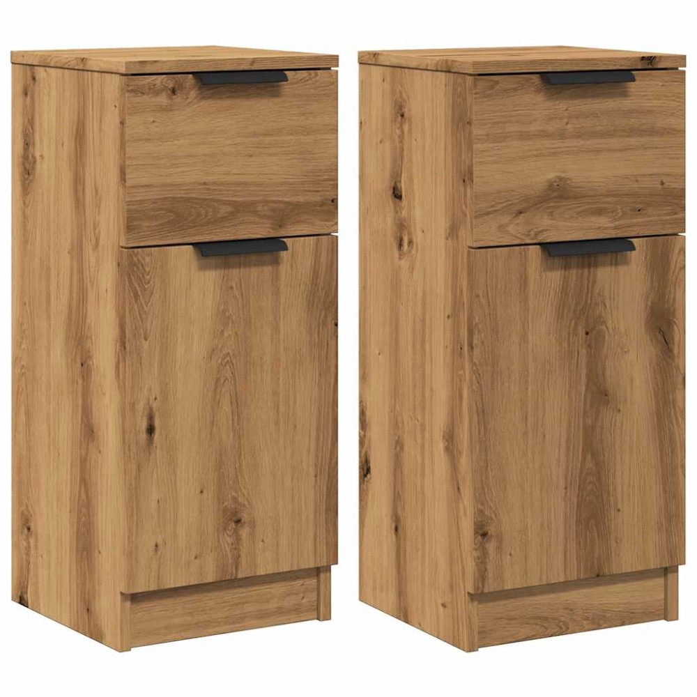 vidaXL Dulapuri, 2 buc., stejar artizanal, 30x30x70 cm, lemn compozit