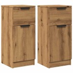 vidaXL Dulapuri, 2 buc., stejar artizanal, 30x30x70 cm, lemn compozit