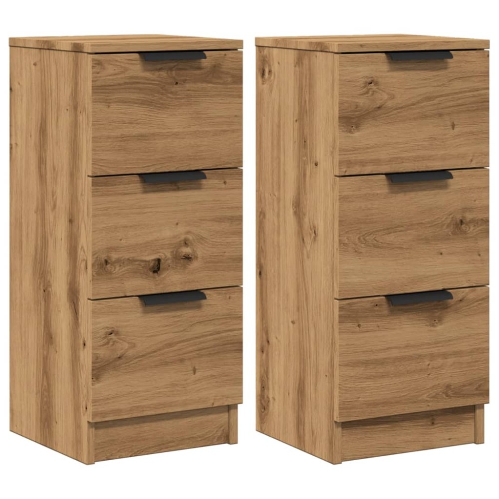 vidaXL Dulapuri, 2 buc., stejar artizanal, 30x30x70 cm, lemn compozit