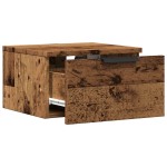 vidaXL Noptiere de perete, 2 buc., lemn vechi, 34x30x20 cm
