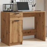 vidaXL Birou, stejar artizanal, 100x50x75 cm, lemn prelucrat