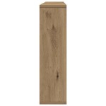 vidaXL Dulap cu oglindă și LED stejar artizanal 76x15x55 cm, lemn vidaXL Dulap cu oglindă și LED stejar artizanal 76x15x55 cm, lemn