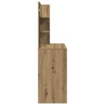 vidaXL Masă de toaletă cu oglindă, stejar artizanal, 74,5x40x141 cm vidaXL Masă de toaletă cu oglindă, stejar artizanal, 74,5x40x141 cm