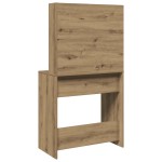 vidaXL Masă de toaletă cu oglindă, stejar artizanal, 74,5x40x141 cm vidaXL Masă de toaletă cu oglindă, stejar artizanal, 74,5x40x141 cm